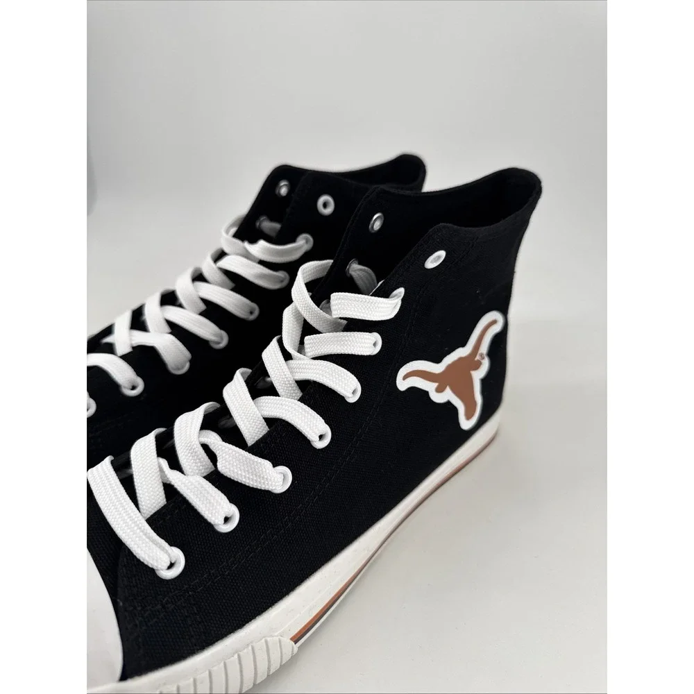 FOCO NCAA Texas Longhorns‎ Black High Top Canvas Shoes Sneakers Men's Size 11